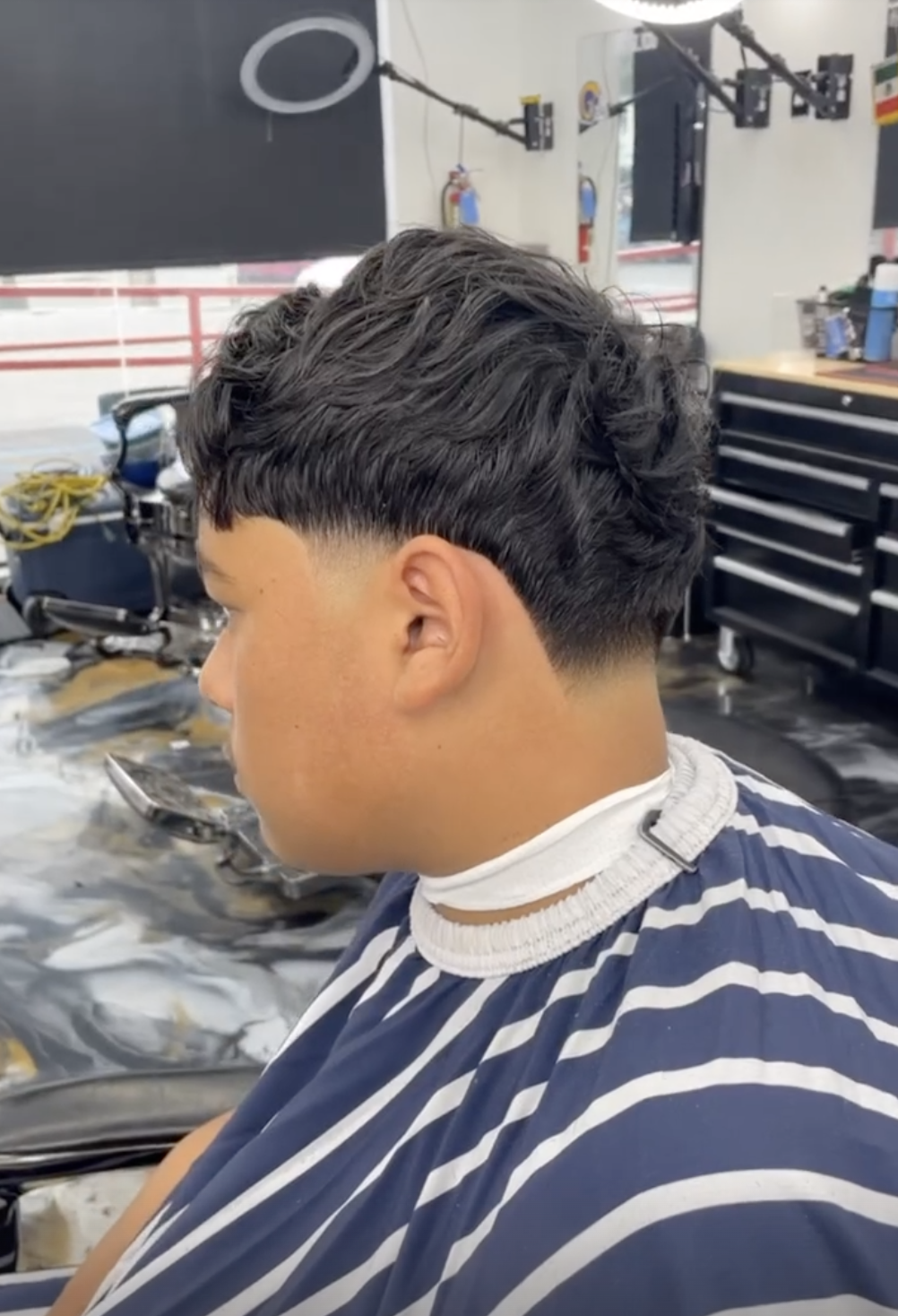 Textured crop with taper fade in the shop